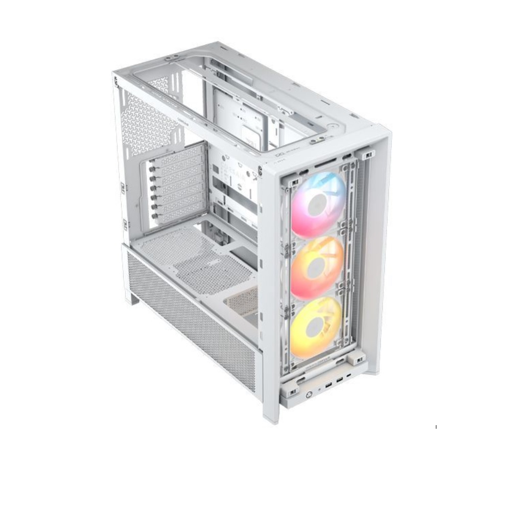 CASE CORSAIR FRAME 4000D RS ARGB BLANCO VIDRIO TEMPLADO MIDI-TOWER 3 FANS SIN FUENTE - 2