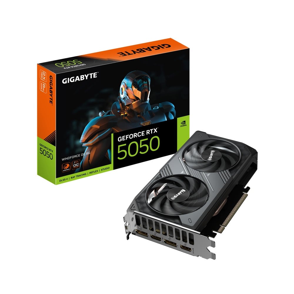 TARJETA DE VIDEO GIGABYTE GEFORCE RTX 5050 WINDFORCE OC 8G 8GB GDDR6 PCI EXPRESS 5.0 - 1
