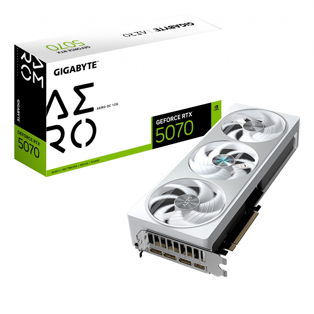 TARJETA DE VIDEO GIGABYTE GEFORCE RTX 5070 AERO OC 12GB GDDR7 192 BIT PCIE 5.0 - 1