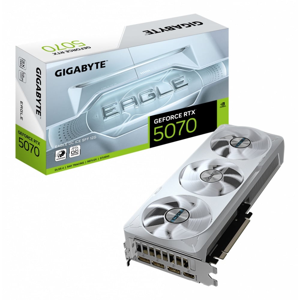 TARJETA DE VIDEO GIGABYTE GEFORCE RTX 5070 EAGLE OC ICE SFF 12GB GDDR7 PCIE 5.0 - 1