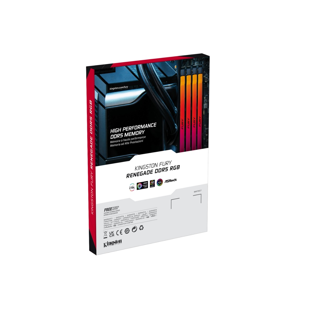 MEMORIA RAM KINGSTON FURY RENEGADE 16GB RGB DDR5 7200MHZ CL38 KF572C38RSA-16 - 4