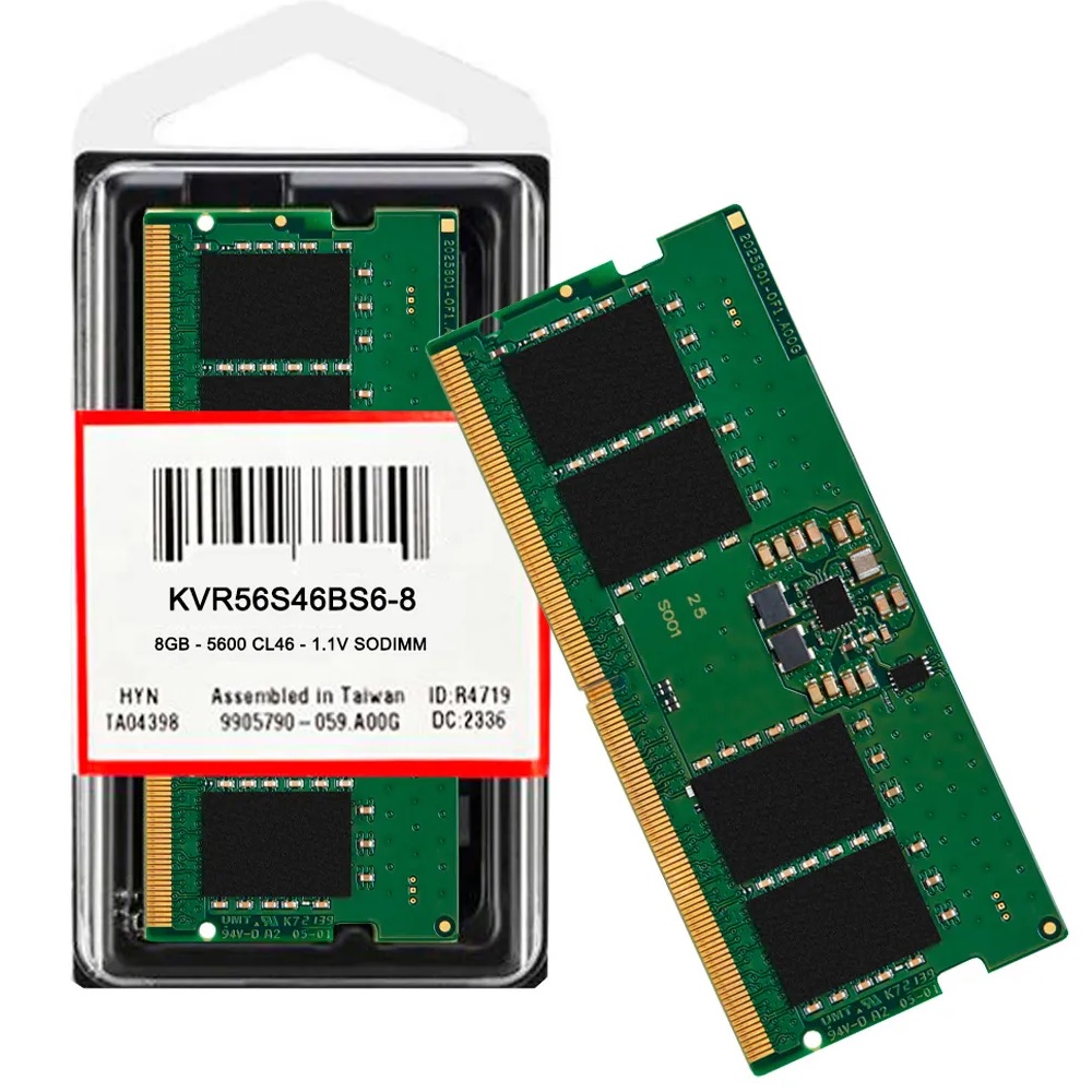 MEMORIA RAM KINGSTON DDR5 8GB 5600MHZ SODIMM CL46 KVR56S46BS6-8