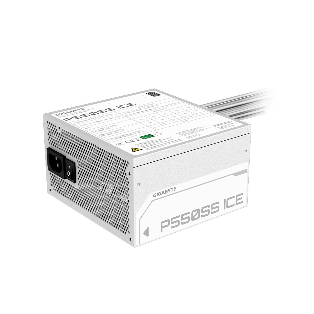 FUENTE DE PODER GIGABYTE P550SS ICE 550W 80 PLUS SILVER BLANCO ATX - 1
