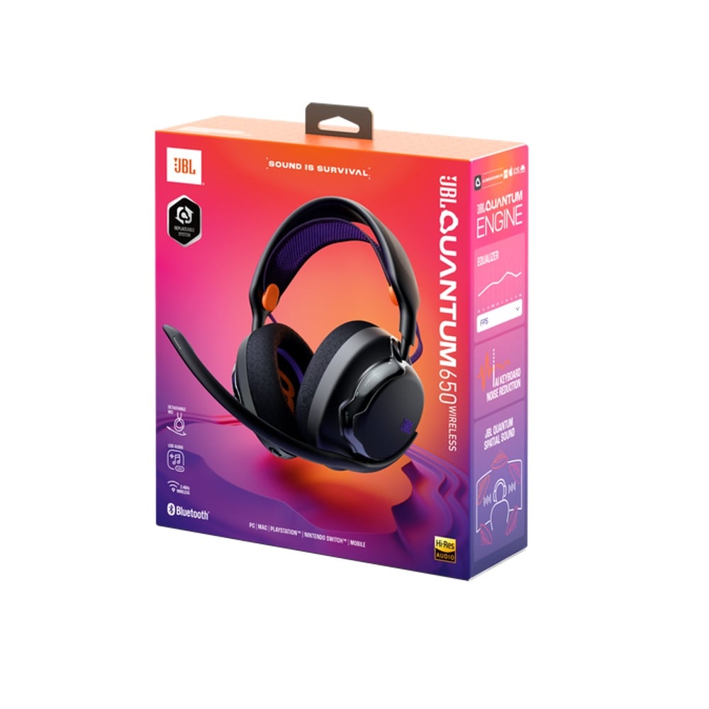 AUDIFONOS JBL QUANTUM 650 BLUETOOTH OVER-EAR NEGRO - 7