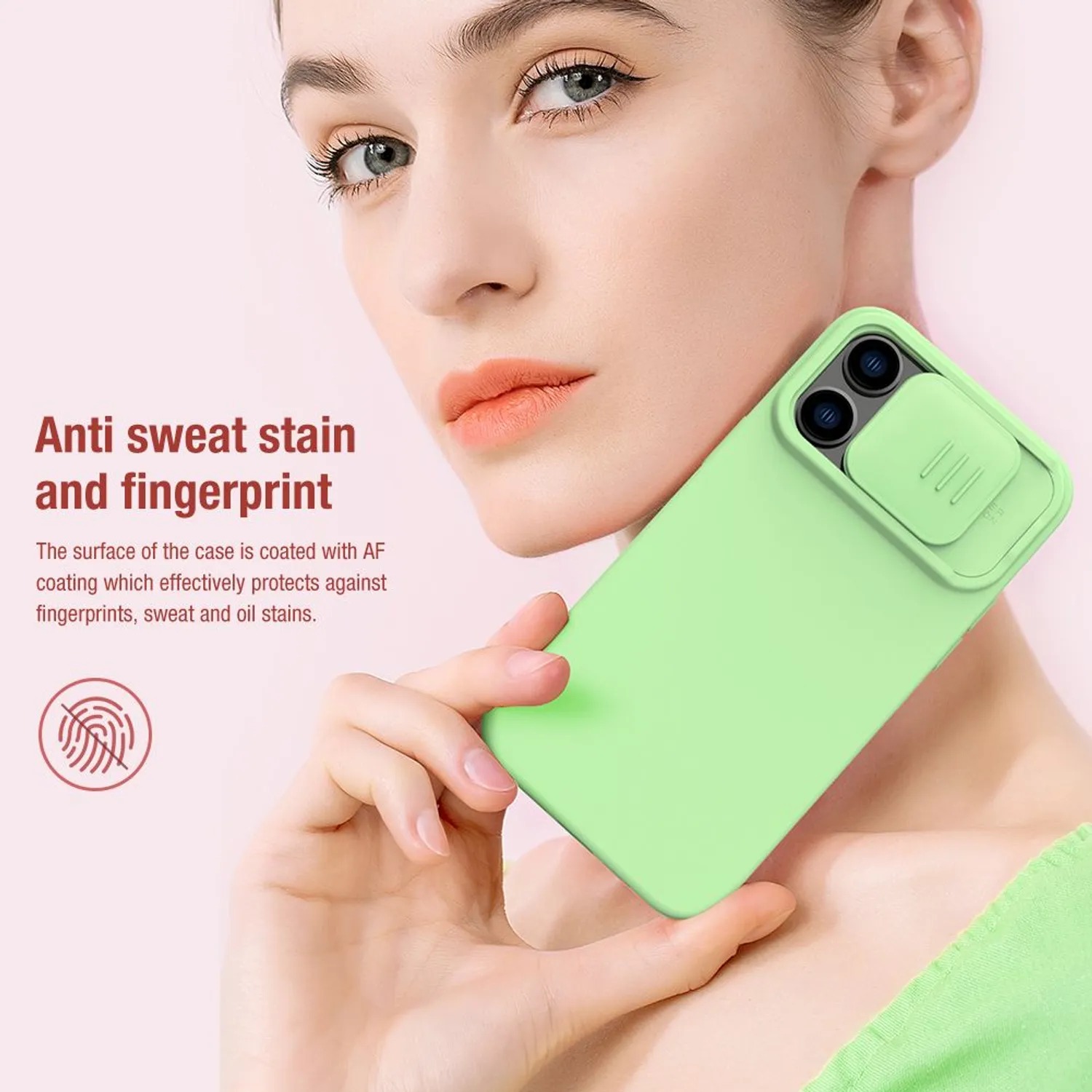 CASE NILLKIN SILICONE GREEN - IPHONE 14 PRO MAX (MAGSAFE) - 3