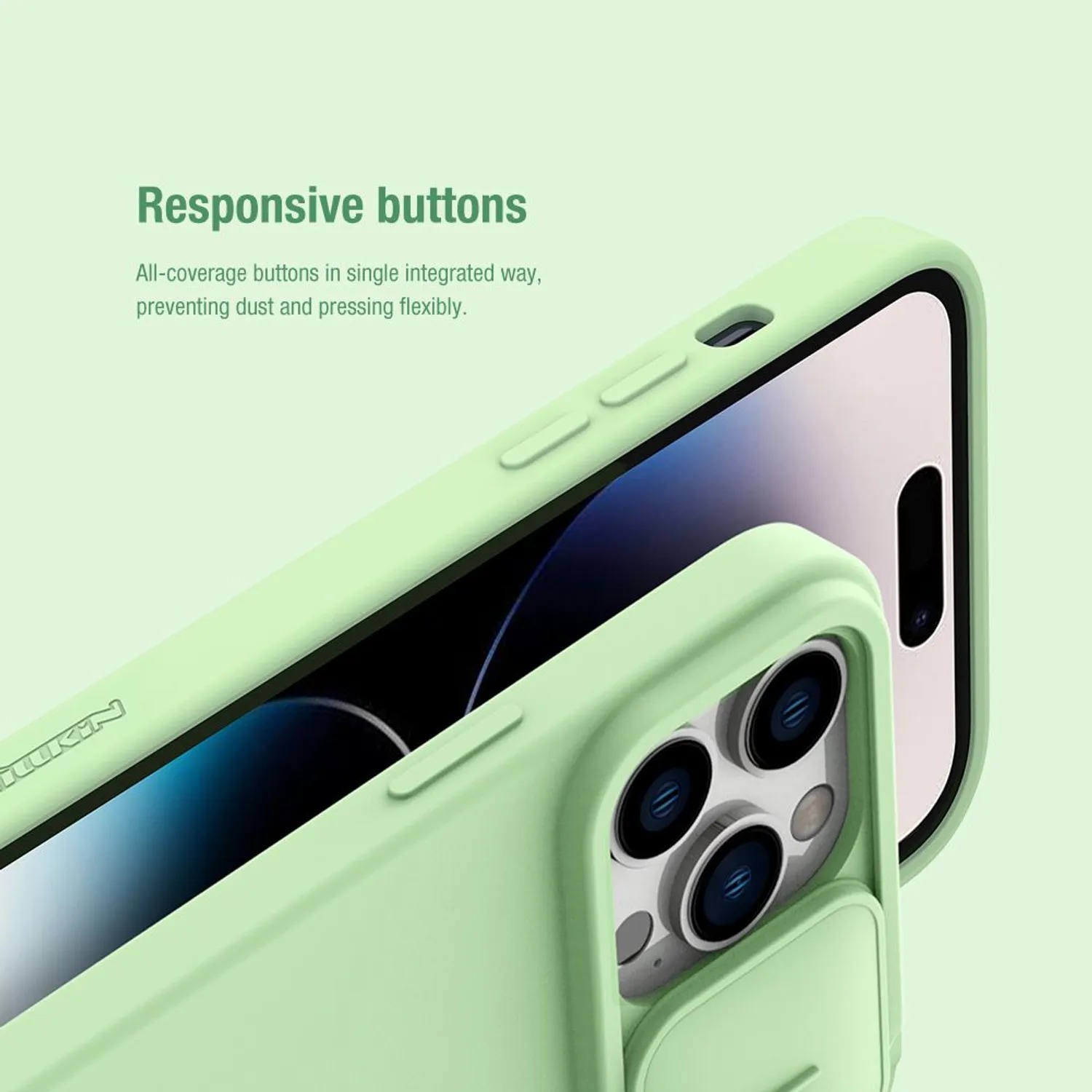 CASE NILLKIN SILICONE GREEN - IPHONE 14 PRO MAX (MAGSAFE) - 4
