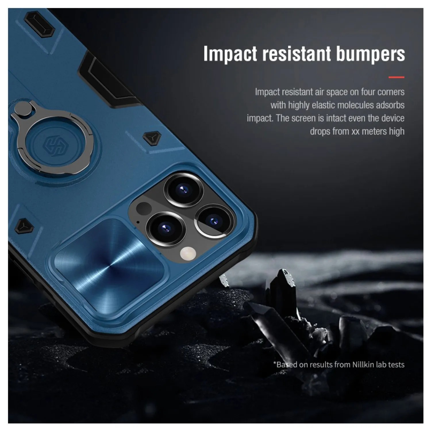 CASE NILLKIN ARMOR BLUE - IPHONE 13 PRO - 2