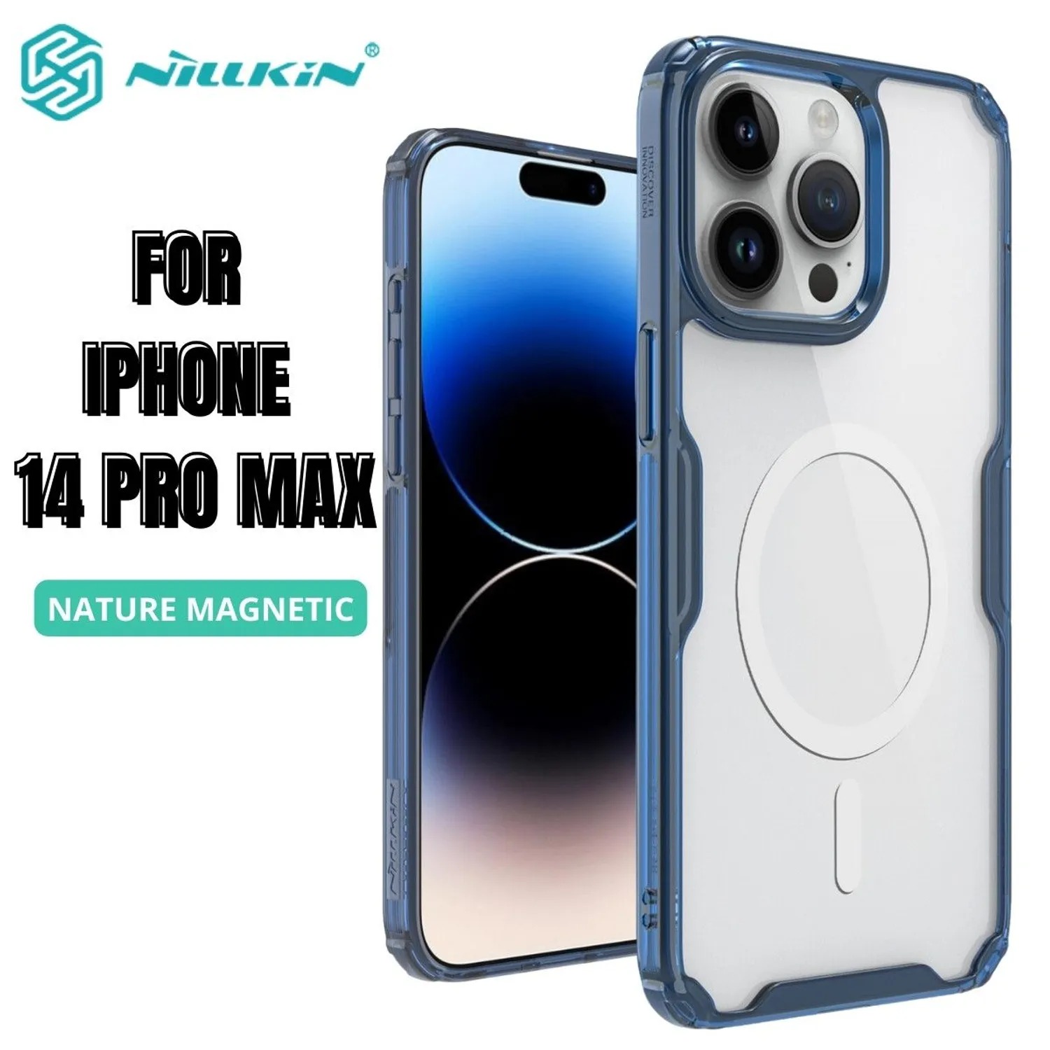 CASE NILLKIN NATURE BLUE - IPHONE 14 PRO MAX (MAGSAFE) - 1