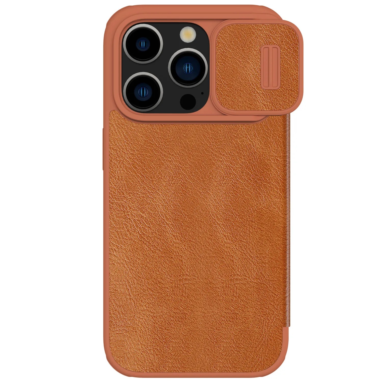 CASE NILLKIN QIN LEATHER BROWN - IPHONE 15 PRO MAX - 4