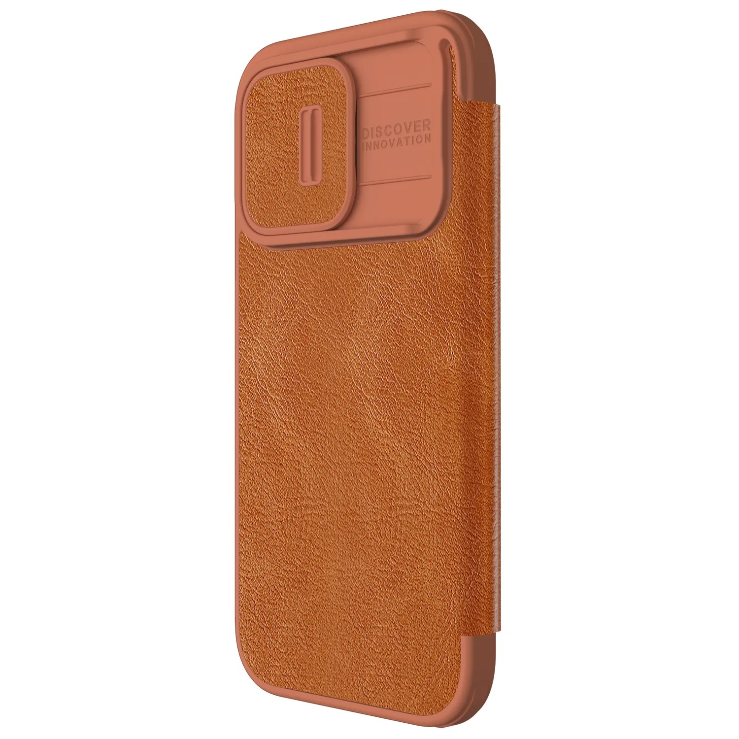 CASE NILLKIN QIN LEATHER BROWN - IPHONE 15 PRO MAX - 6