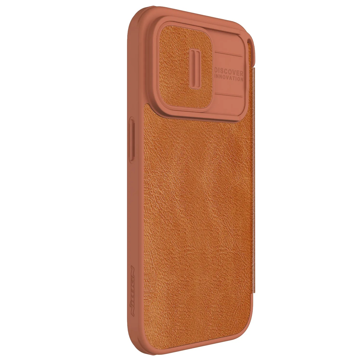 CASE NILLKIN QIN LEATHER BROWN - IPHONE 15 PRO MAX - 8