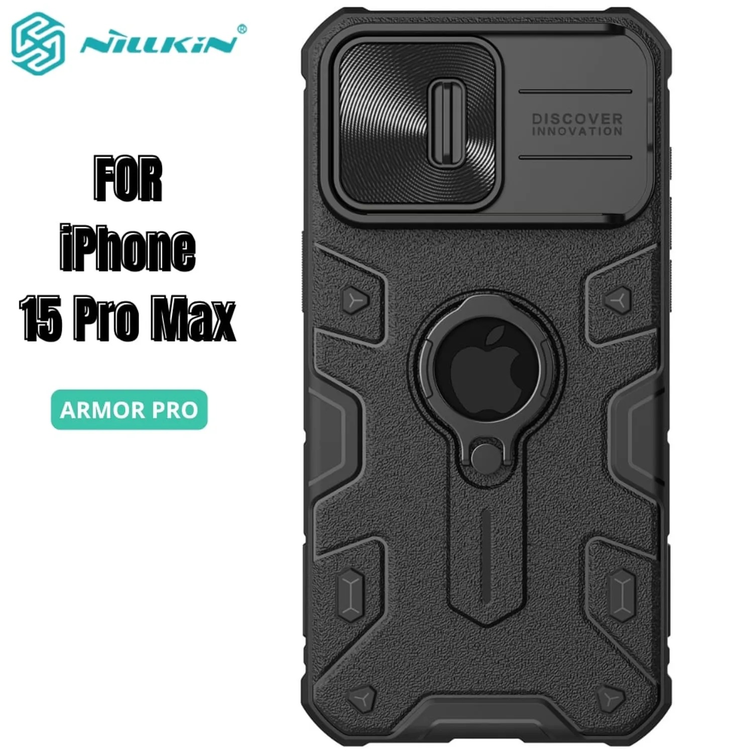 CASE NILLKIN ARMOR BLACK - IPHONE 15 PRO MAX - 1