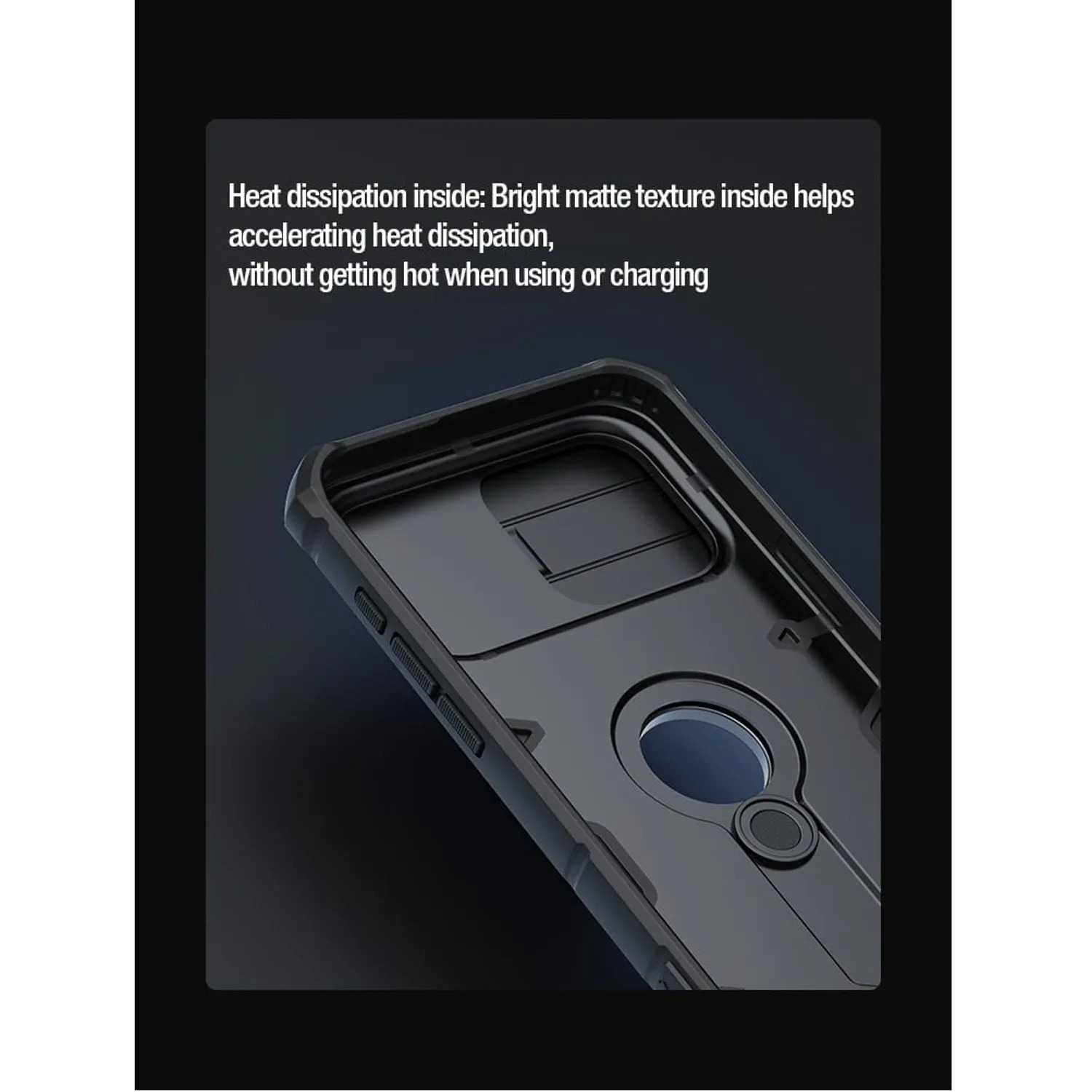 CASE NILLKIN ARMOR BLACK - IPHONE 15 PRO MAX - 5