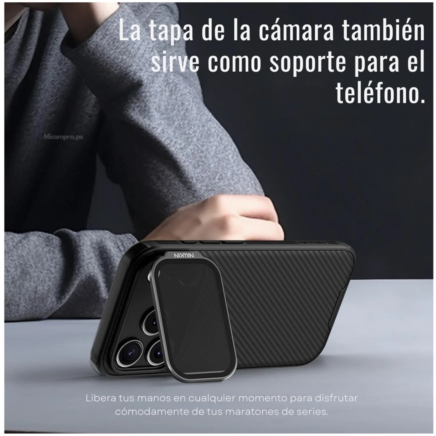 CASE NILLKIN CAMSHIELD CAMPRO - IPHONE 17 PRO MAX (MAGSAFE) - LENTE OSCURA - 5