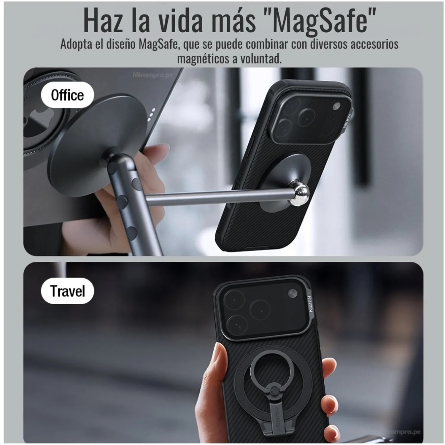 CASE NILLKIN CAMSHIELD CAMPRO - IPHONE 17 PRO MAX (MAGSAFE) - LENTE OSCURA - 6
