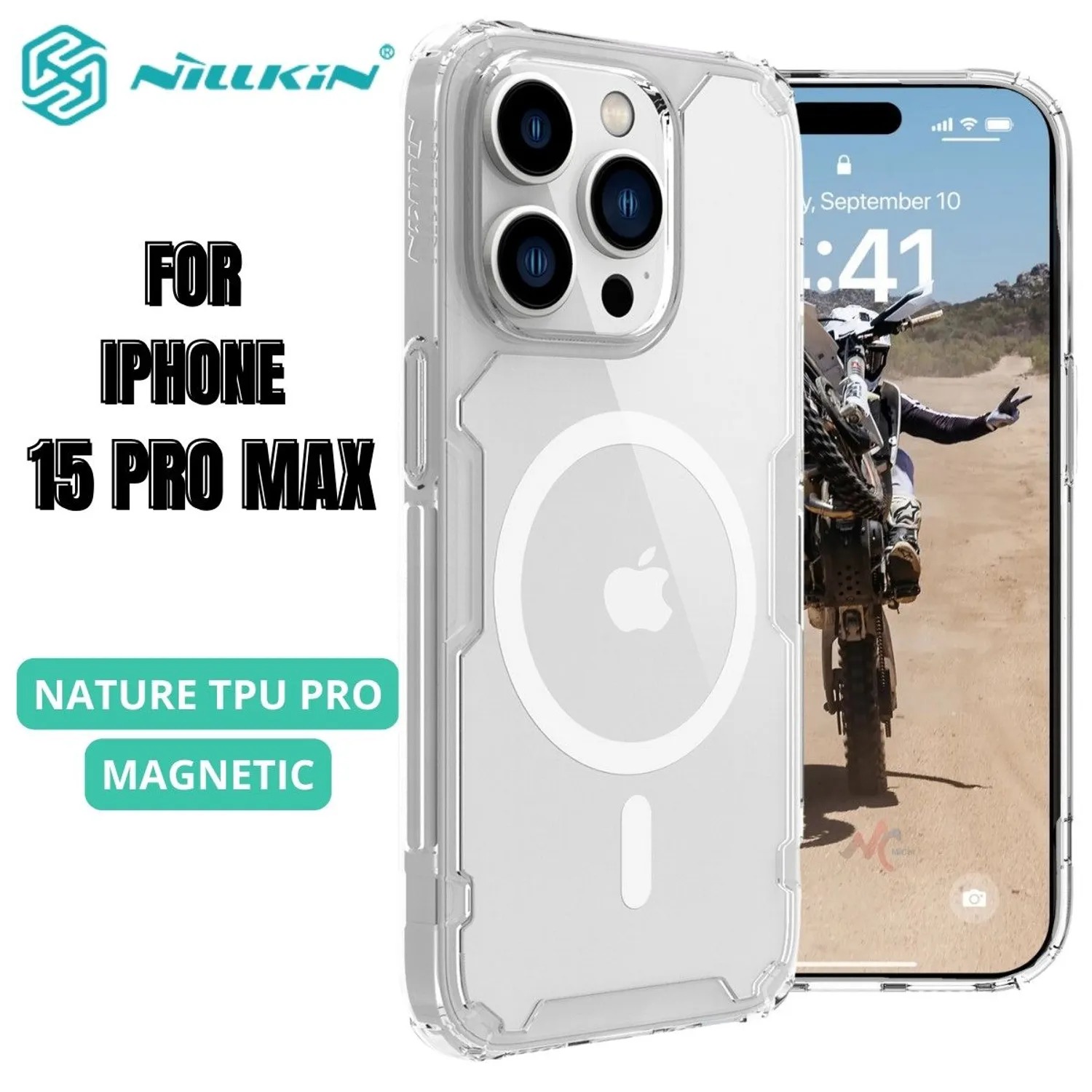 CASE NILLKIN NATURE CLEAR - IPHONE 15 PRO MAX (MAGSAFE) - 1