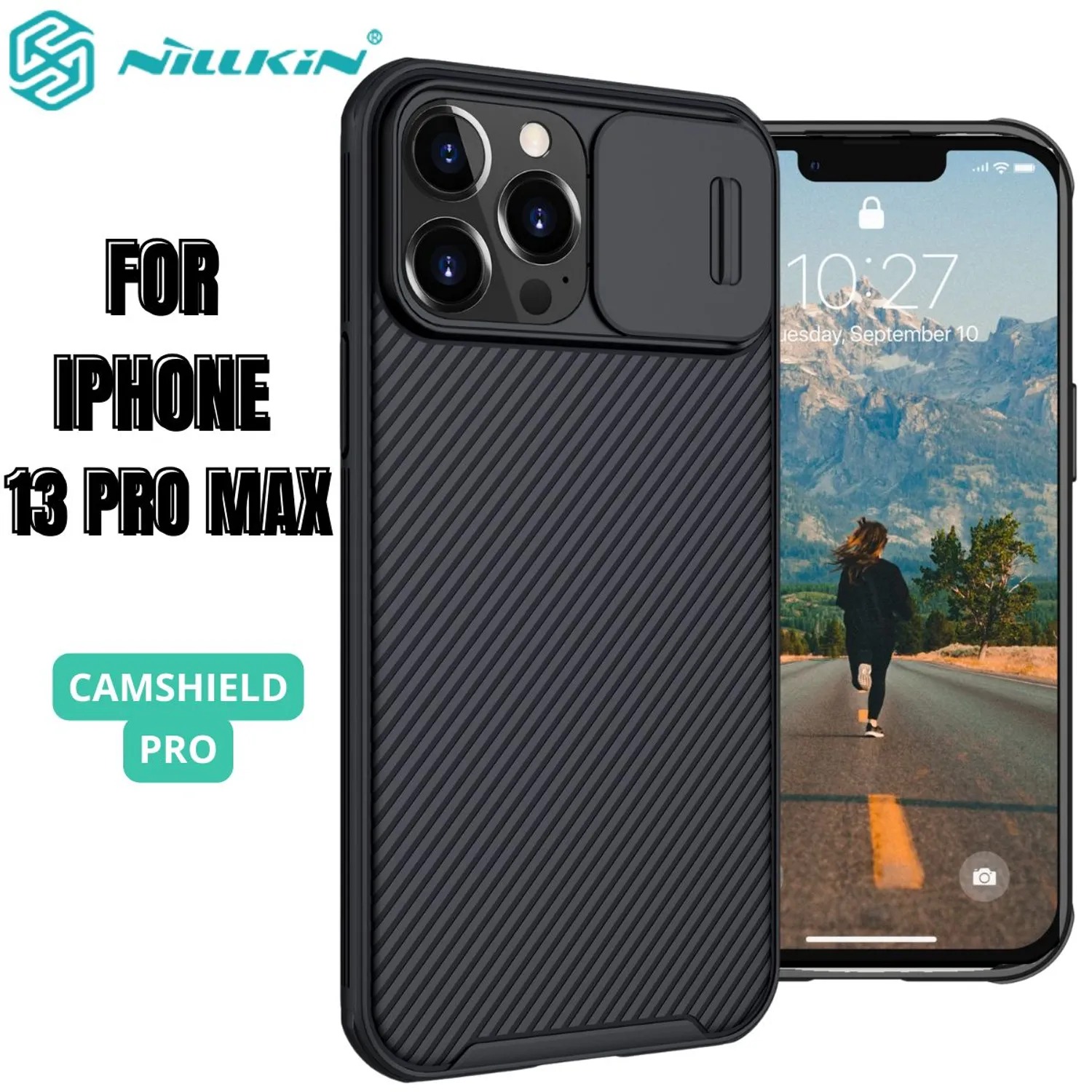 CASE NILLKIN CAMSHIELD BLACK - IPHONE 13 PRO MAX - 1