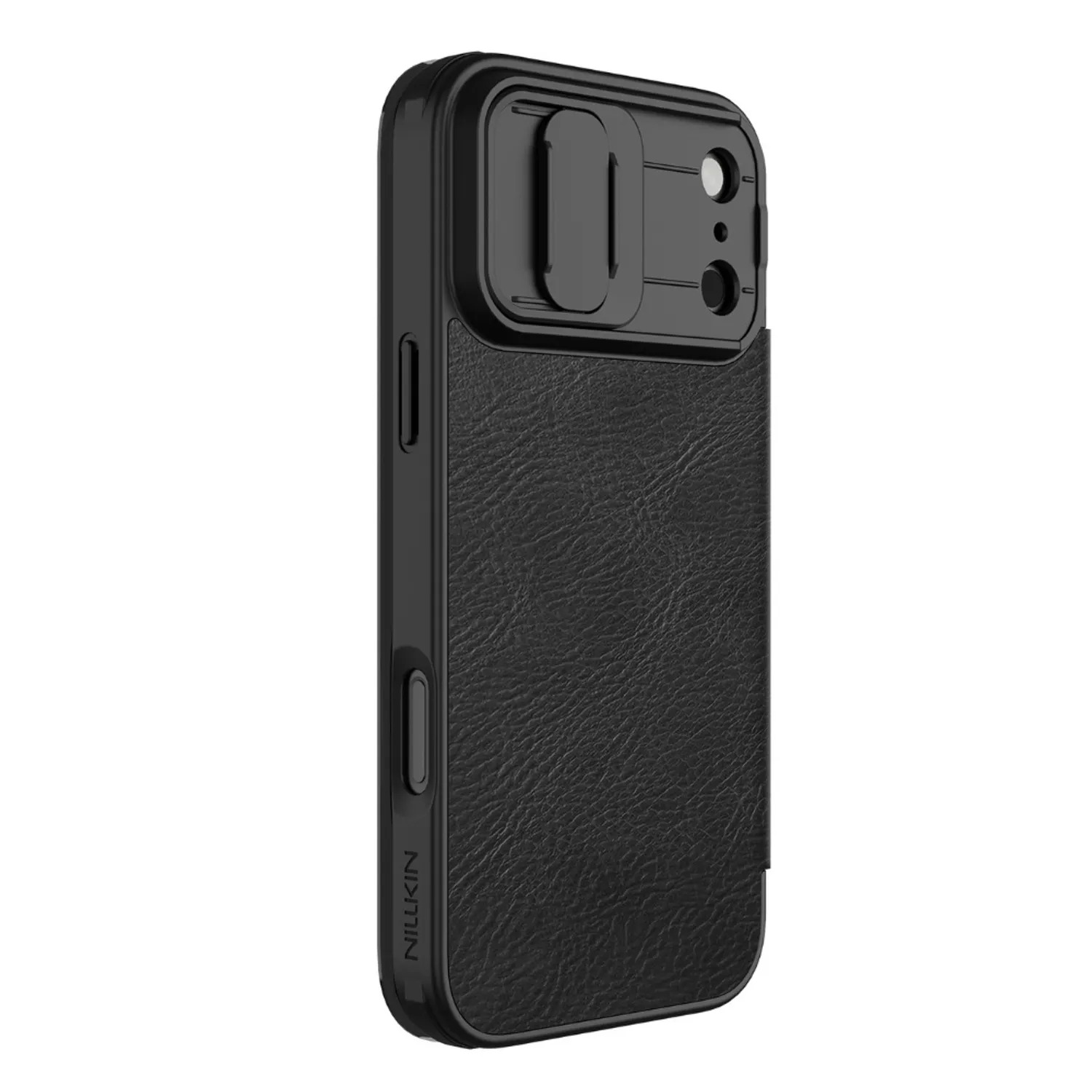 CASE NILLKIN QIN PRO LEATHER - IPHONE 17 PRO MAX - NEGRO - 4