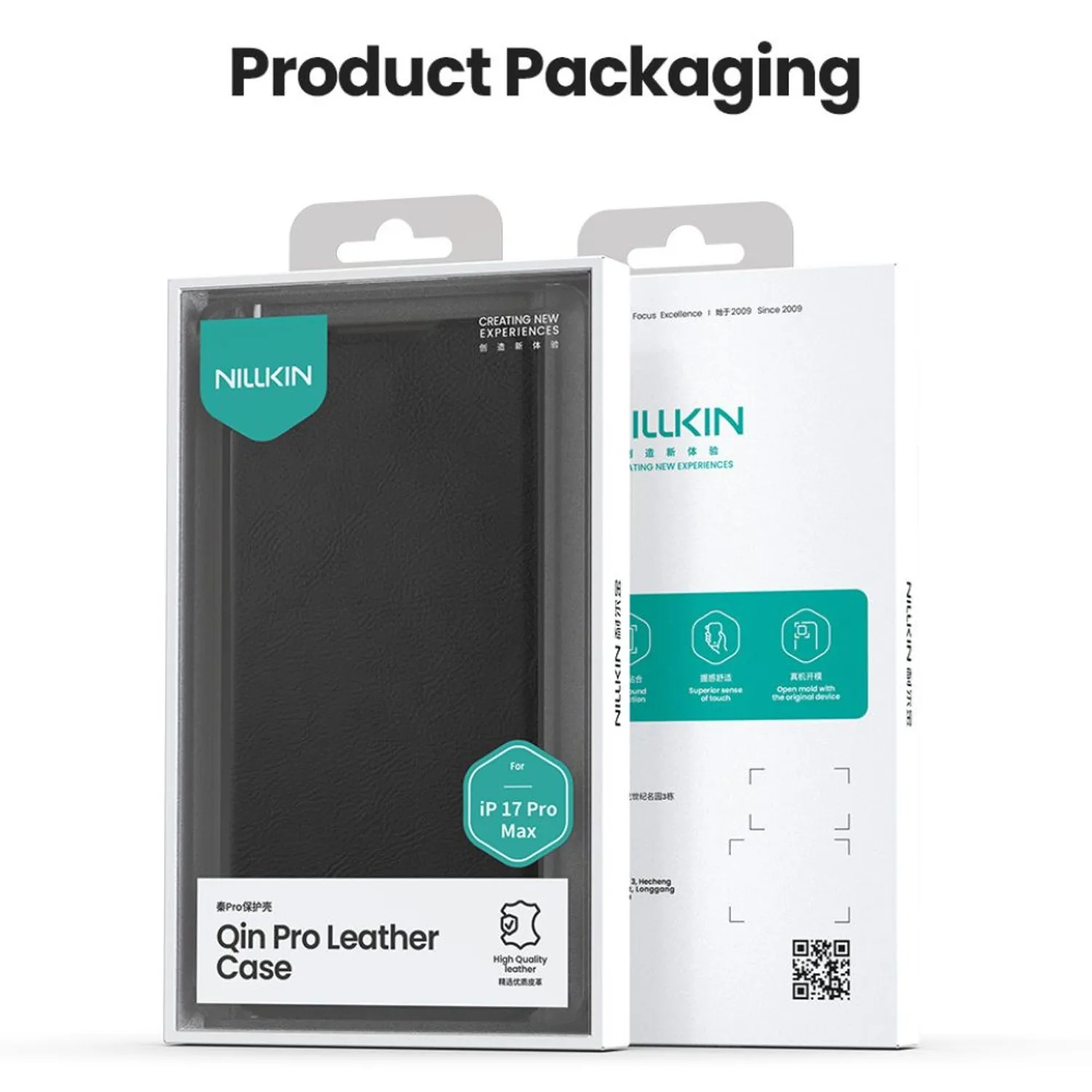 CASE NILLKIN QIN PRO LEATHER - IPHONE 17 PRO MAX - NEGRO - 8