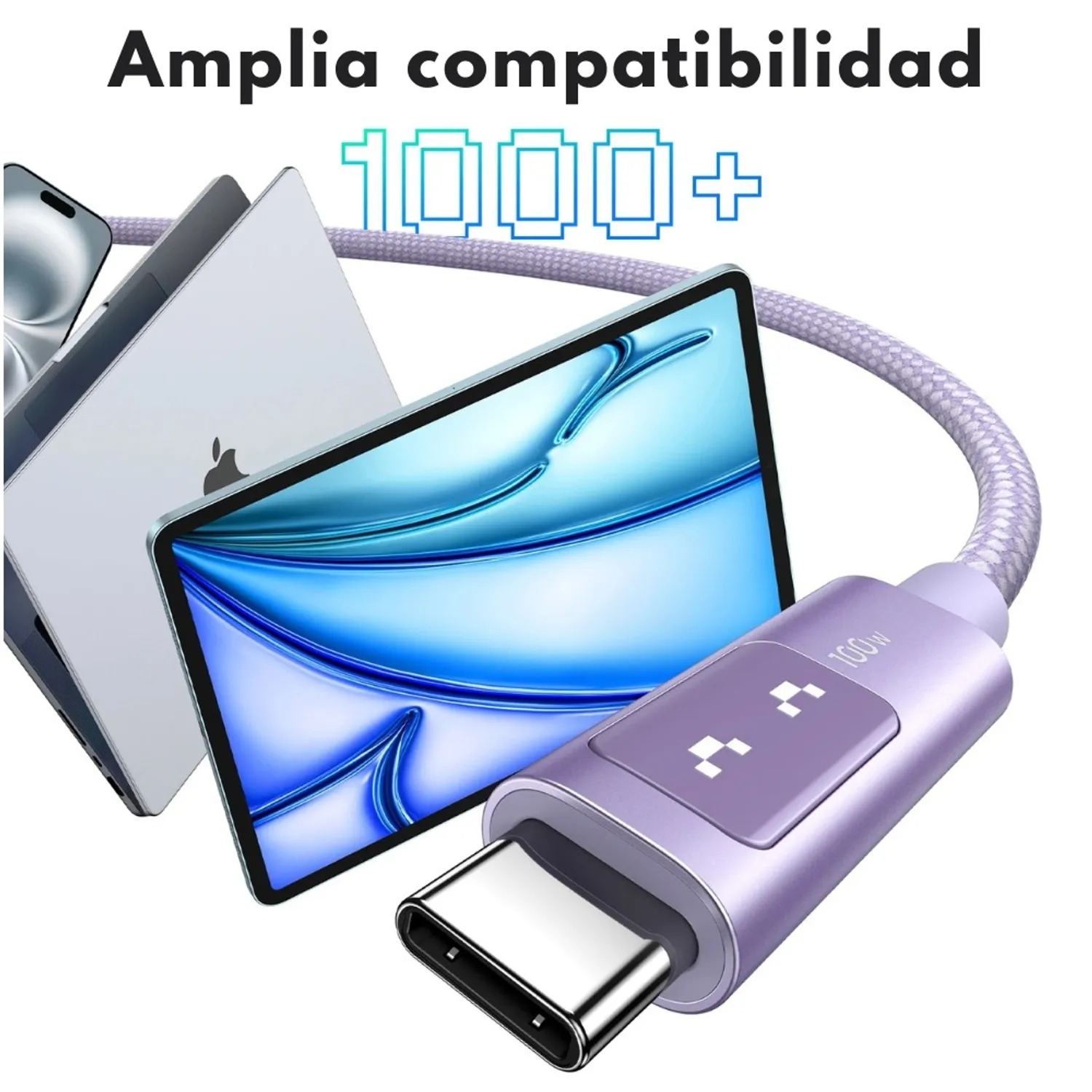 CABLE ROBOT PURPLE USB-C 100W UGREEN UNO L509 - 4