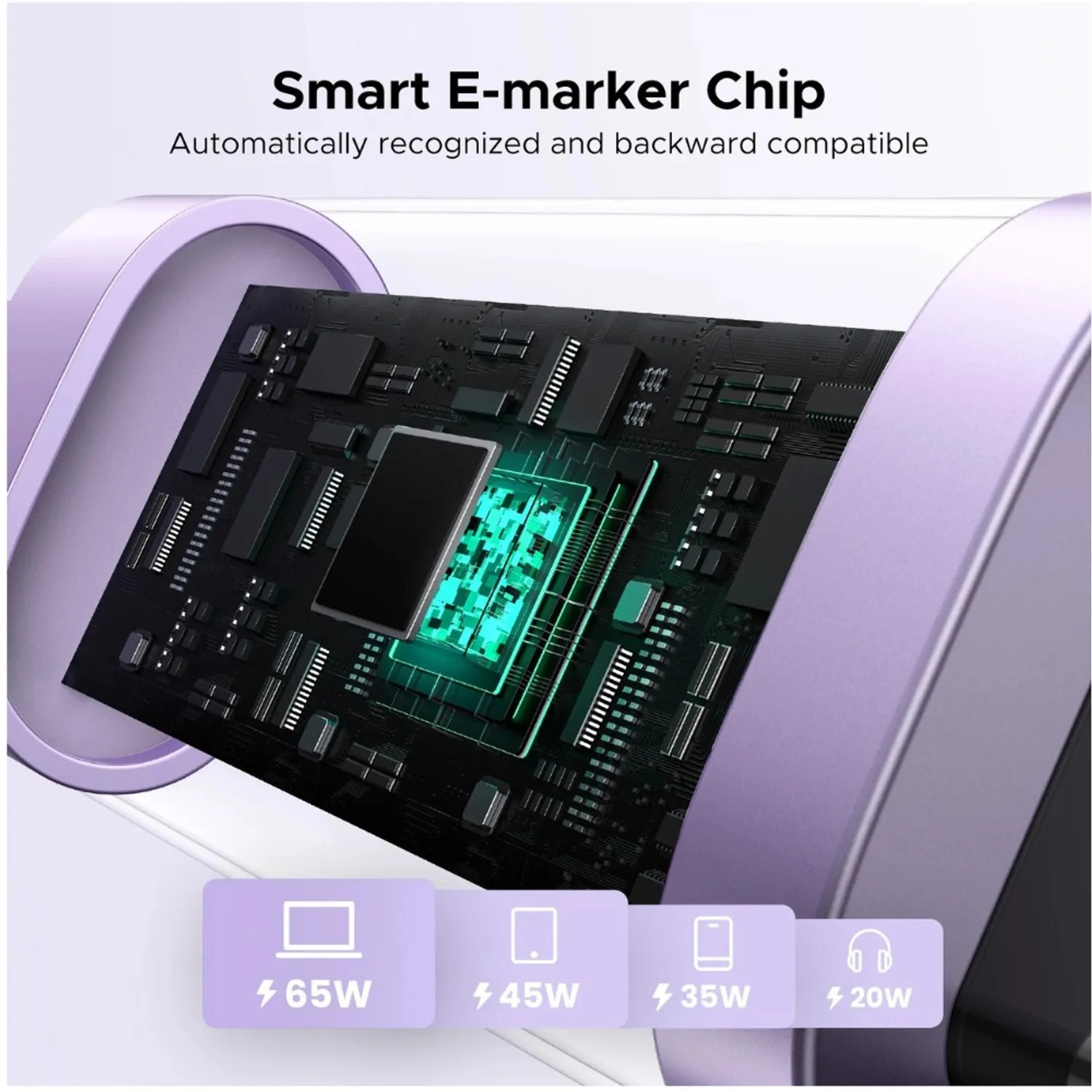 CABLE ROBOT PURPLE USB-C 100W UGREEN UNO L509 - 6