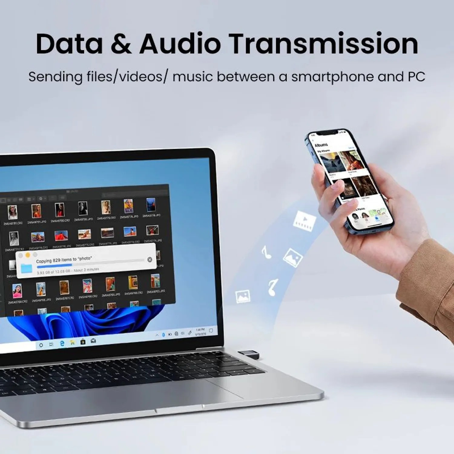 ADAPTADOR USB UGREEN BLUETOOTH 5.3 - 2