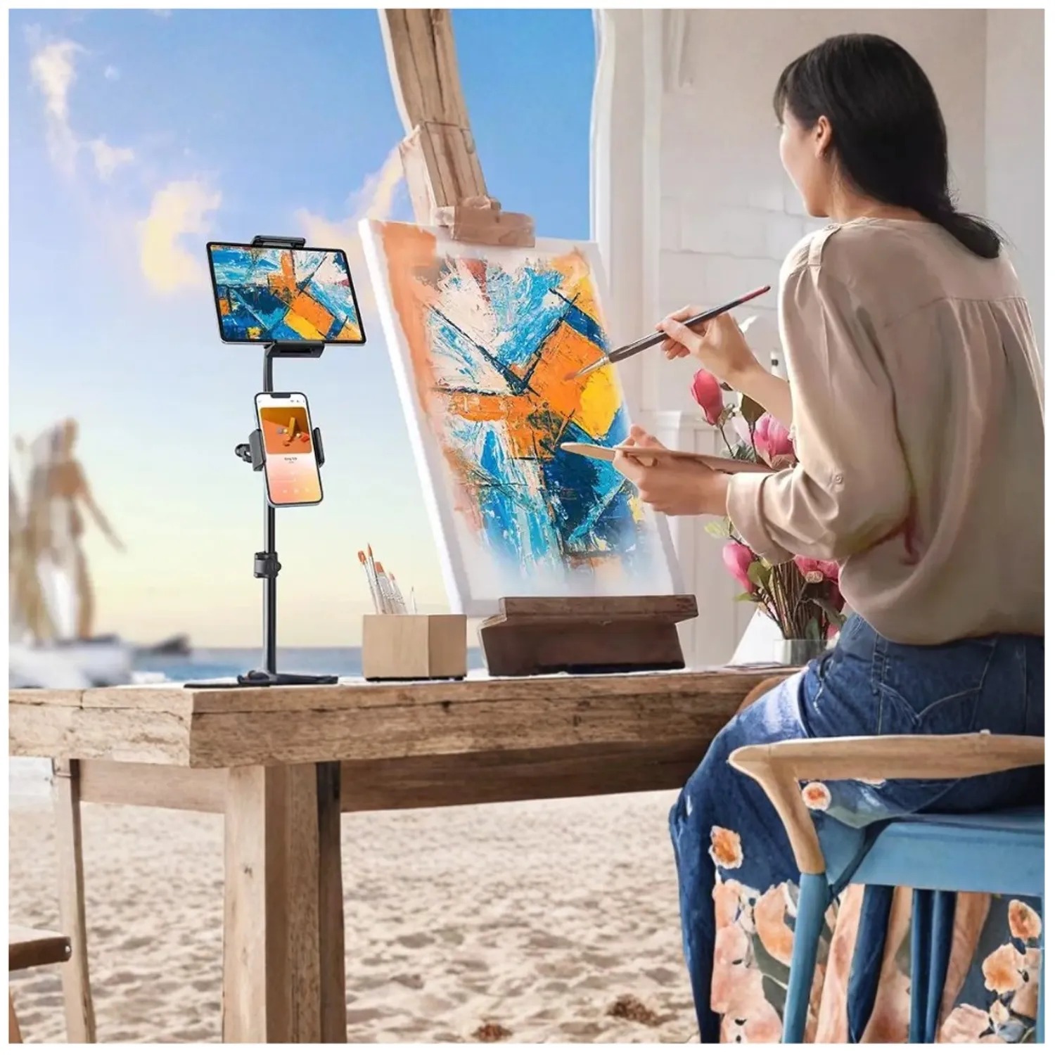 TRÍPODE UGREEN 2 EN 1 LP585 PARA TABLET Y SMARTPHONE - 8