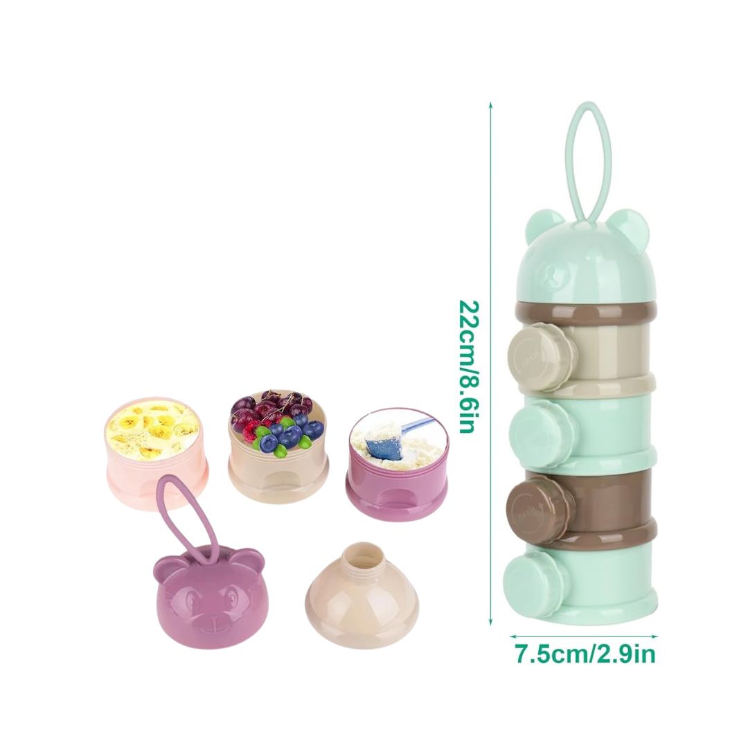 DISPENSADOR APILABLE PORTÁTIL DE LECHE PARA BEBÉS 4DIVISIONES (NIÑO) - 2