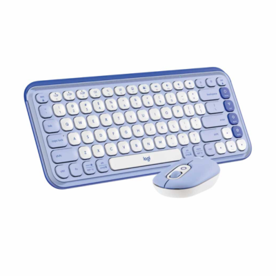 TECLADO + MOUSE LOGITECH POP ICON COMBO LILAC - 1