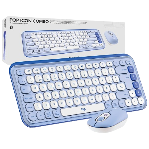 TECLADO + MOUSE LOGITECH POP ICON COMBO LILAC - 3