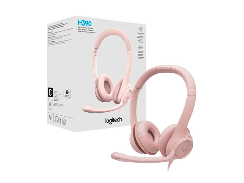 AUDIFONO H390 ROSA LOGITECH - 3