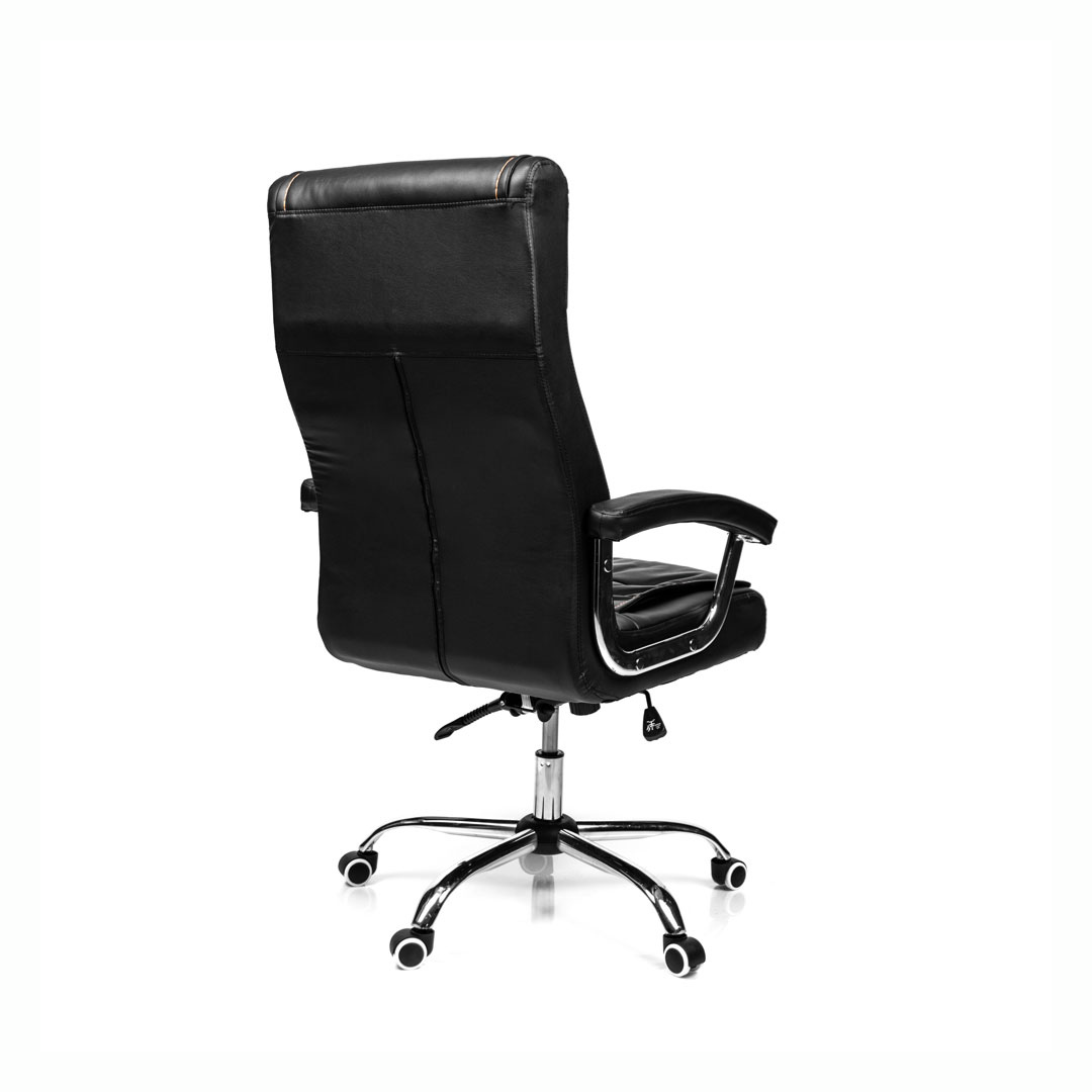 SILLA DE OFICINA GERENCIAL SHINY 909 XION - GIRATORIA CON RUEDAS, SISTEMA DE BALANCEO CON BLOQUEO, ERGONÓMICA, CUERO PU NEGRO - 8