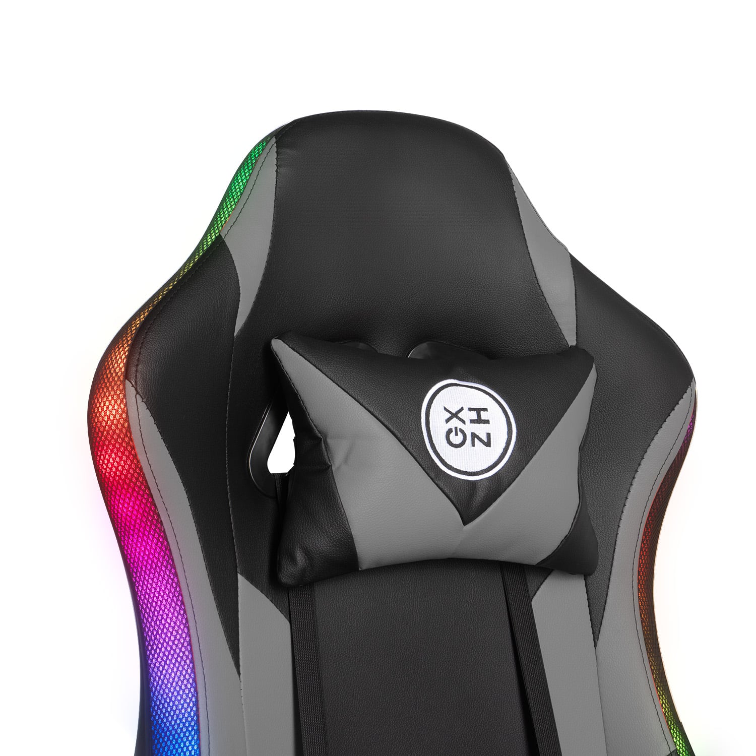 SILLA GAMER RAVEN XION CON LUCES RGB, CONTROL, MASAJEADOR LUMBAR, POSAPIÉS, MÁX 120KG, RECLINACIÓN 135° GRIS - 5