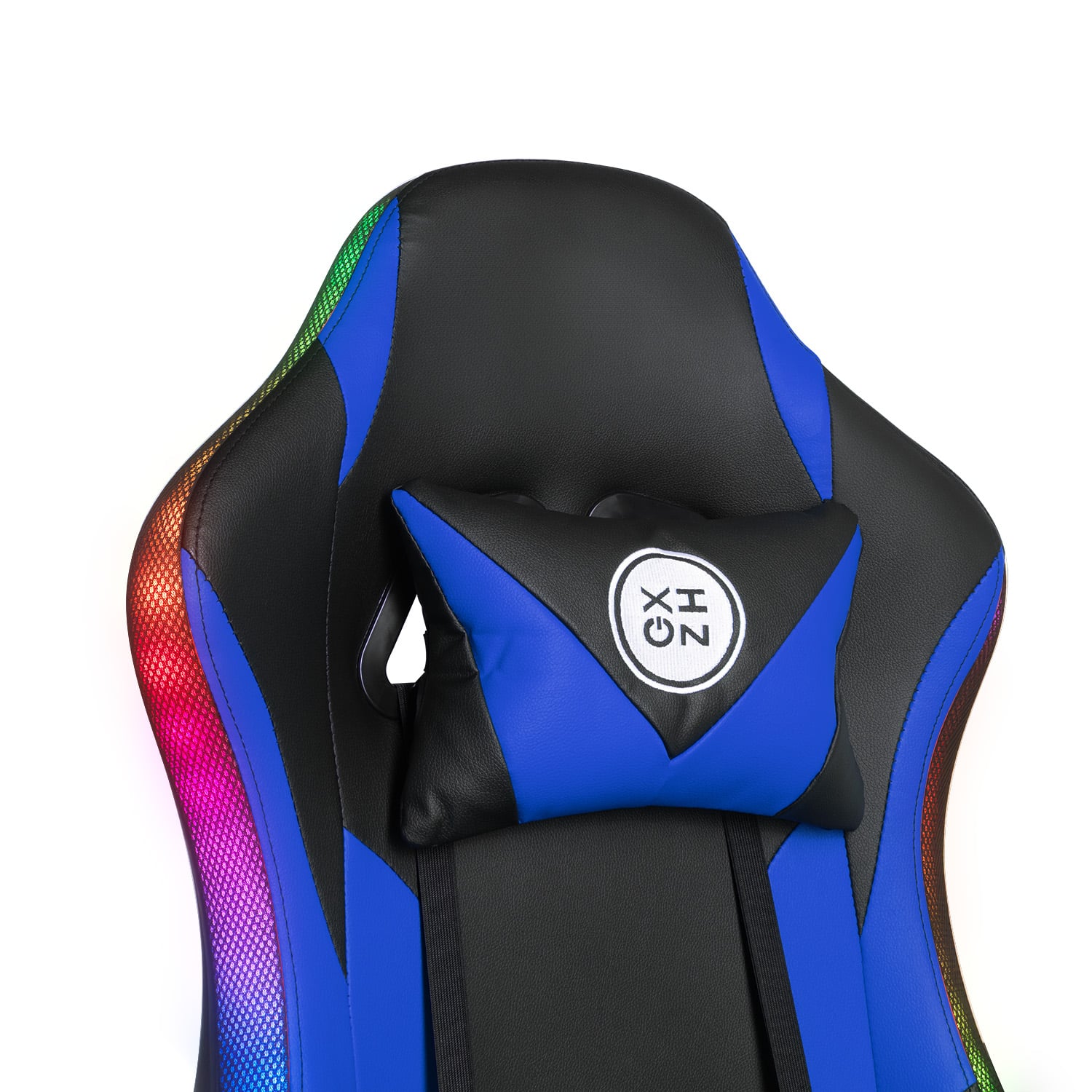 SILLA GAMER RAVEN XION CON LUCES RGB, CONTROL, MASAJEADOR LUMBAR, POSAPIÉS, MÁX 120KG, RECLINACIÓN 135° AZUL - 5