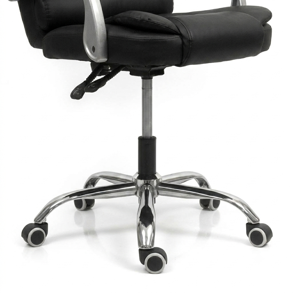 SILLA DE OFICINA GERENCIAL 707 XION ERGONÓMICA DE CUERO PU CON POSAPIÉS, MASAJEADOR LUMBAR Y RECLINACIÓN 135 GRADOS NEGRO - 5