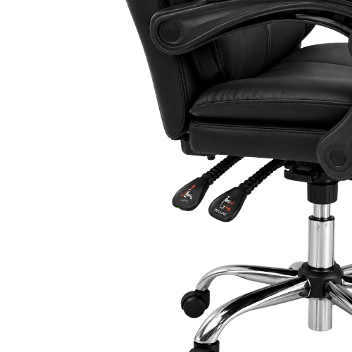 SILLA DE OFICINA GERENCIAL 509 XION ERGONÓMICA DE CUERO PU CON POSAPIÉS Y RECLINACIÓN 135 GRADOS NEGRO - 6