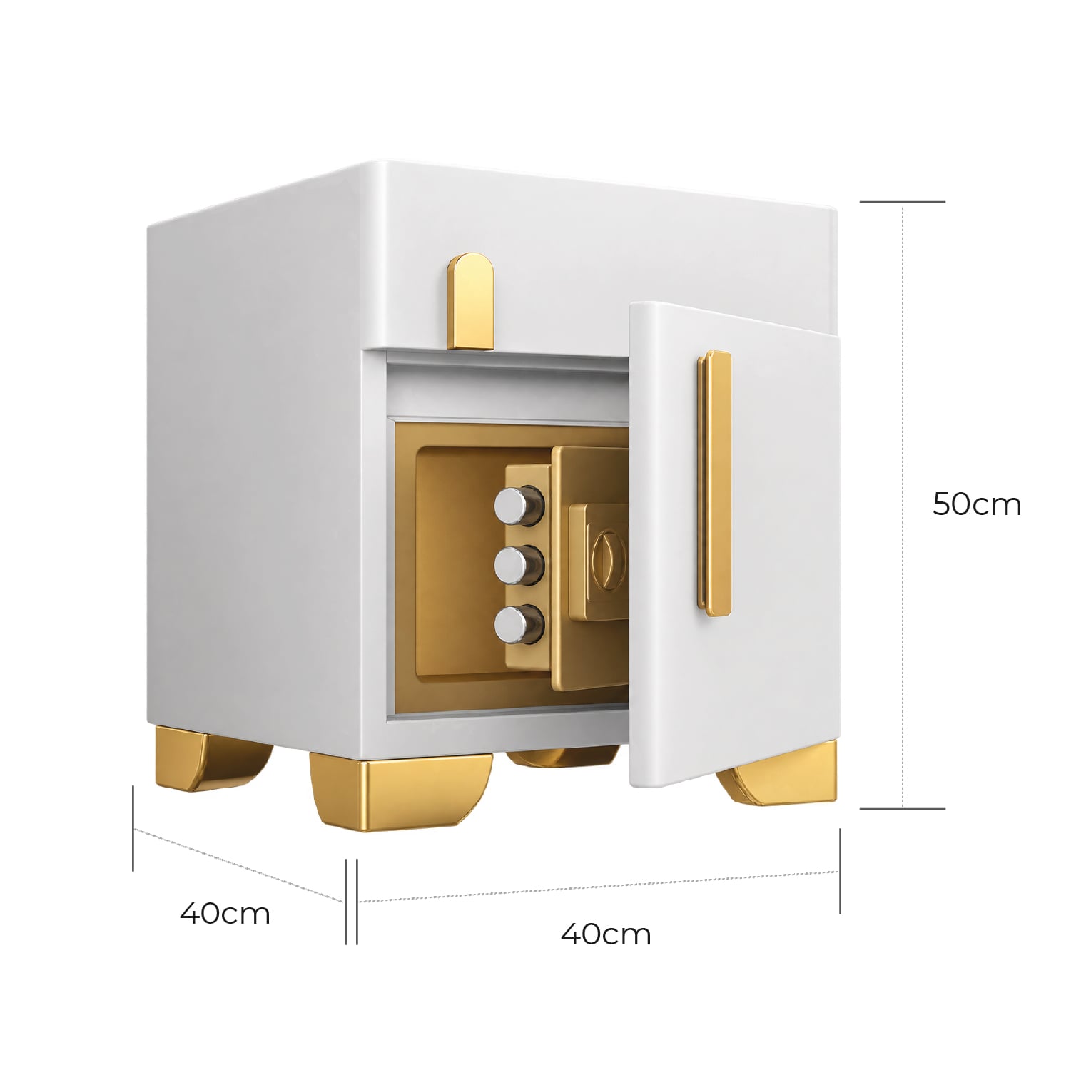 MESA DE NOCHE SMART VR. 2 DE MADERA CON BÓVEDA INTERNA, CLAVE, CARGA INALÁMBRICA, PARLANTE BLUETOOTH, USB Y LUZ REGULABLE - 7