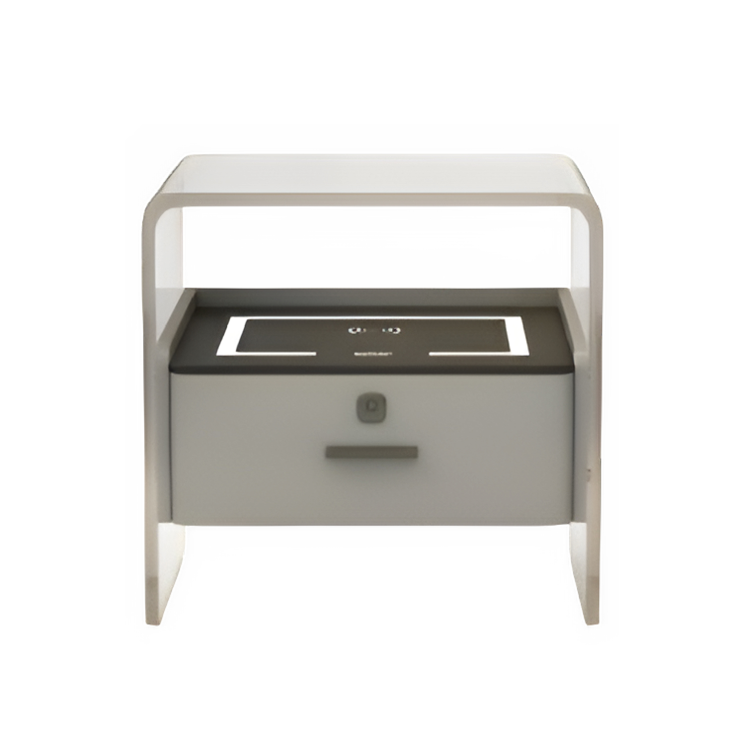 MESA DE NOCHE SMART VR. 3 DE MADERA CON HUELLA DACTILAR, CARGA INALÁMBRICA, DOBLE PARLANTE BLUETOOTH, USB Y LUZ DE 3 TONOS - 2