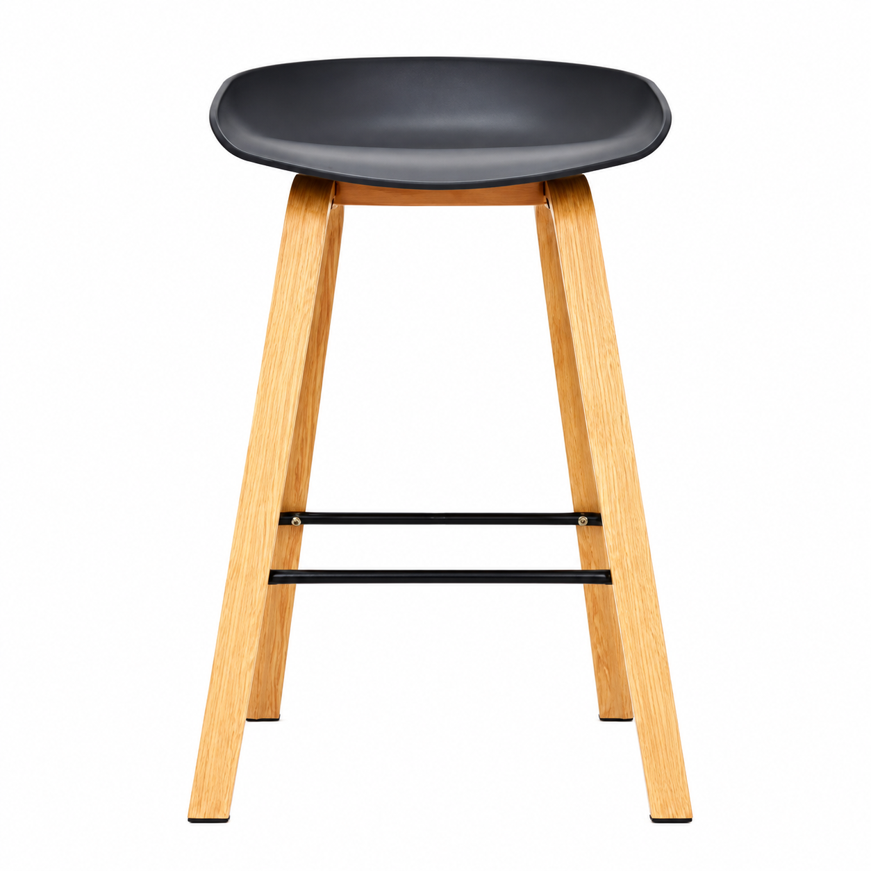 BANCO PARA BAR FIJO MISURI NEGRO ED 75 cm. MOBELART - 2