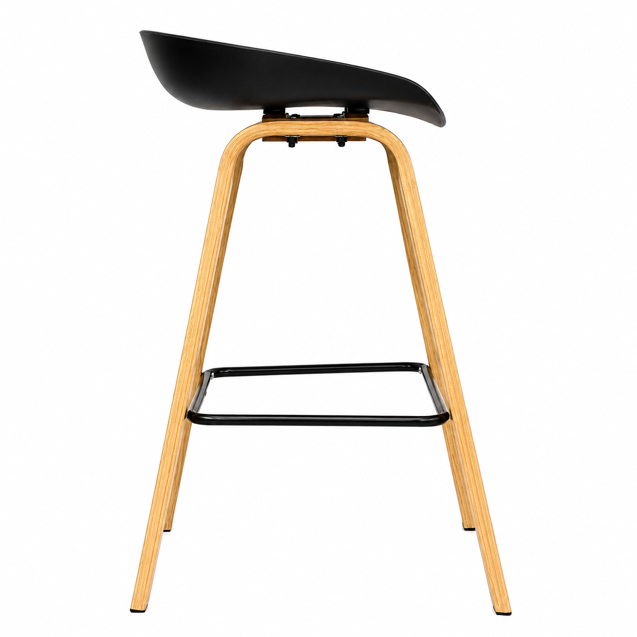 BANCO PARA BAR FIJO MISURI NEGRO ED 75 cm. MOBELART - 3