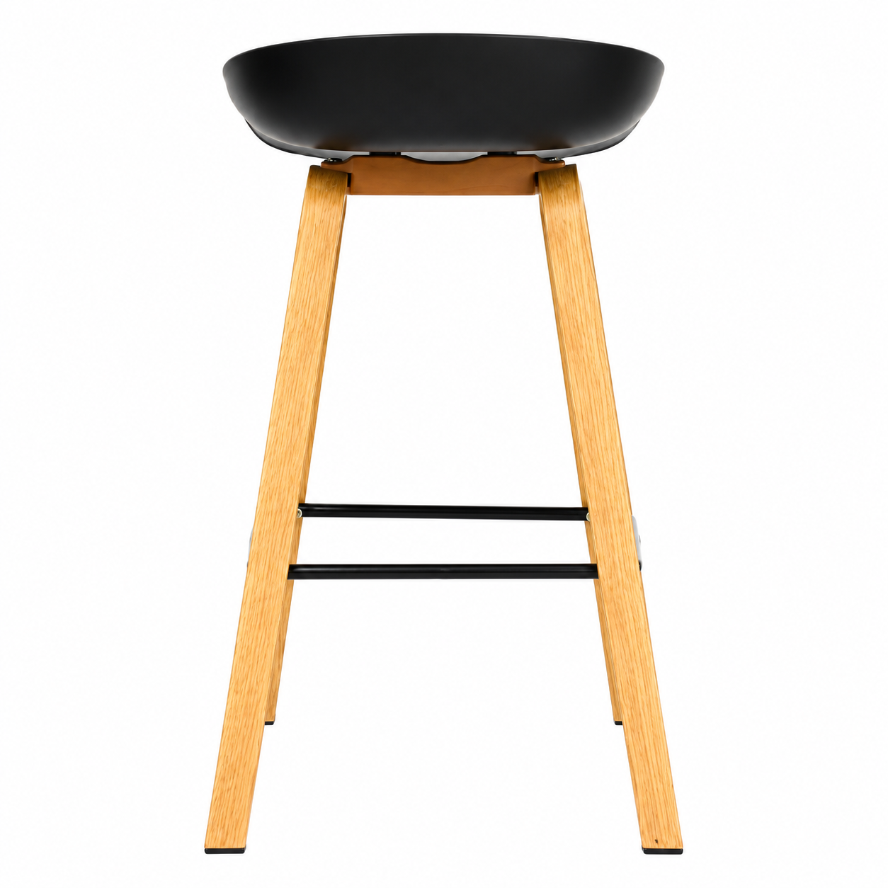 BANCO PARA BAR FIJO MISURI NEGRO ED 75 cm. MOBELART - 4