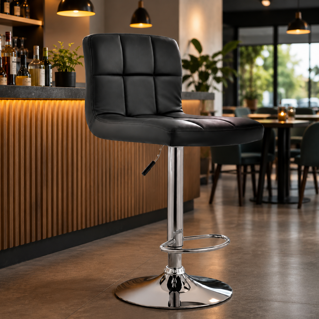 SILLA BAR MOBEL ART PERU BARRA NILL BANCO GIRATORIA MOBELART NEGRO - 1