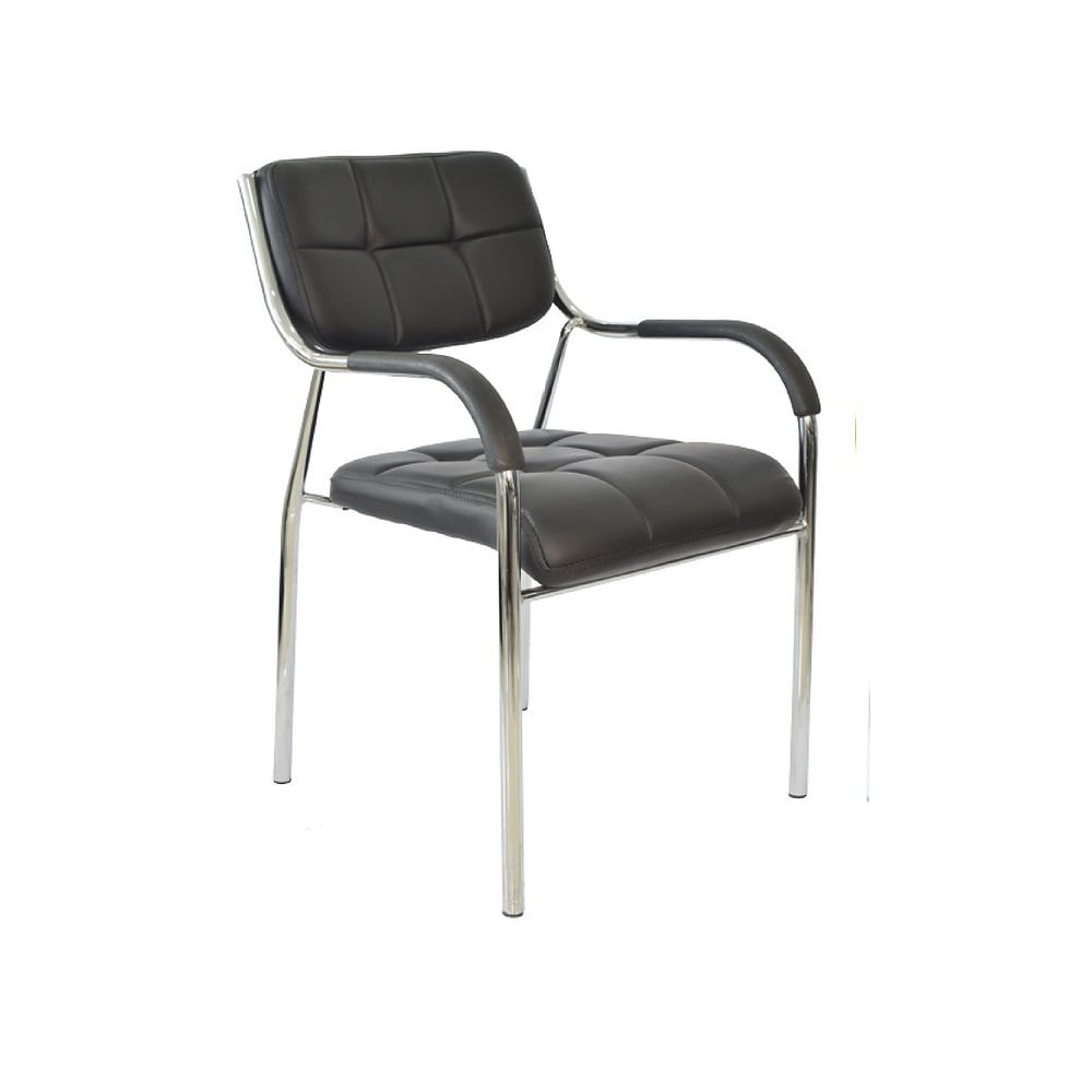 SILLA DE OFICINA VISITA SOFT 2 TQ PU NEGRO MÖBELART - 1
