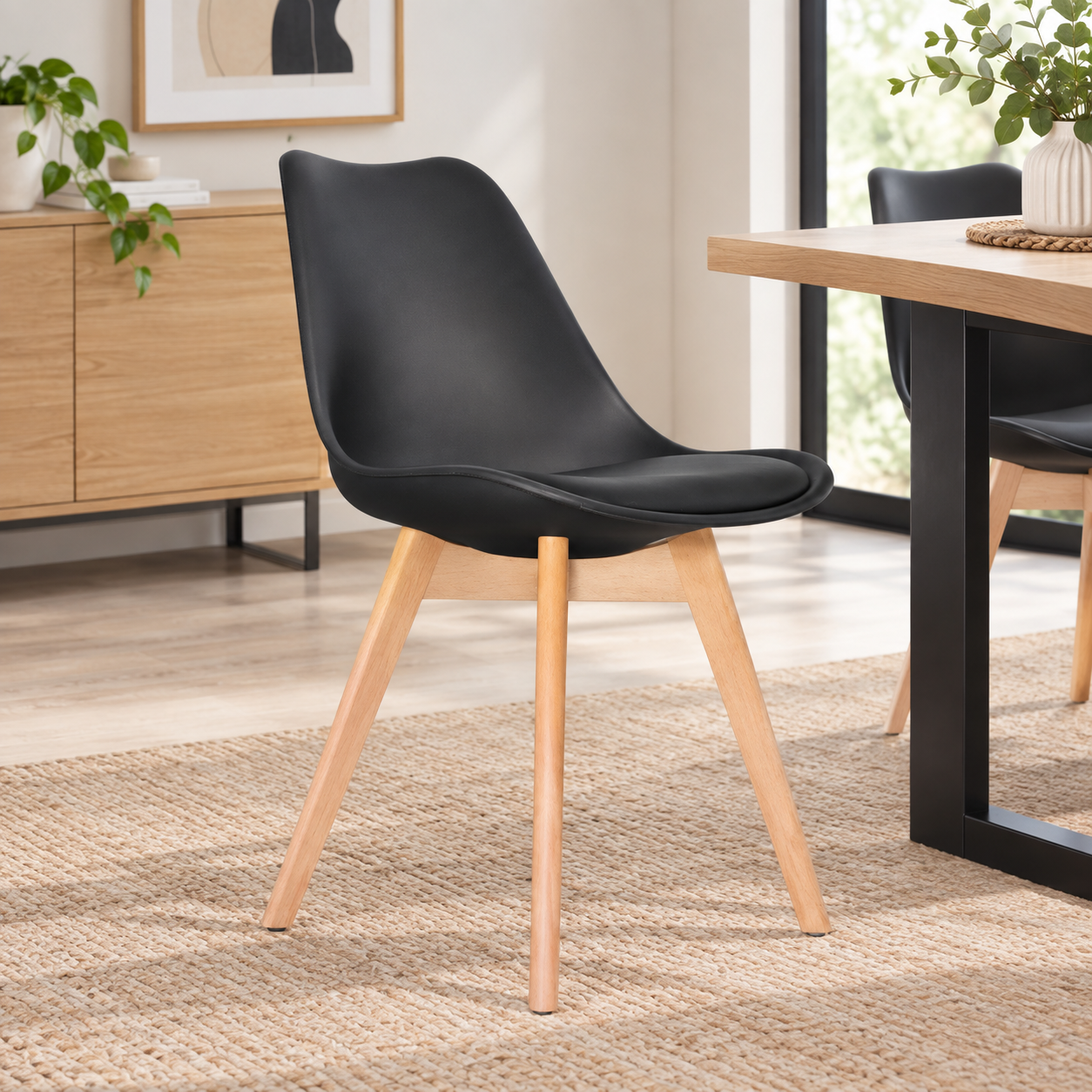 SILLA DISEÑO EMA NEGRO BE MÖBELART - 1