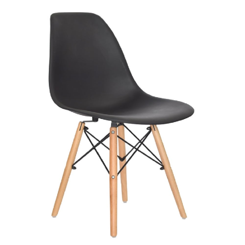 SET X 2 SILLAS DISEÑO EAMES BE NEGRO MÖBELART - 2
