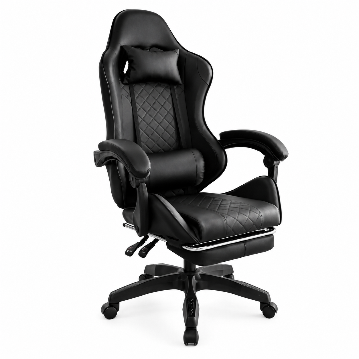 SILLA GAMER BYD NEGRO/NEGRO CON REPOSAPIÉS MÖBELART - 1