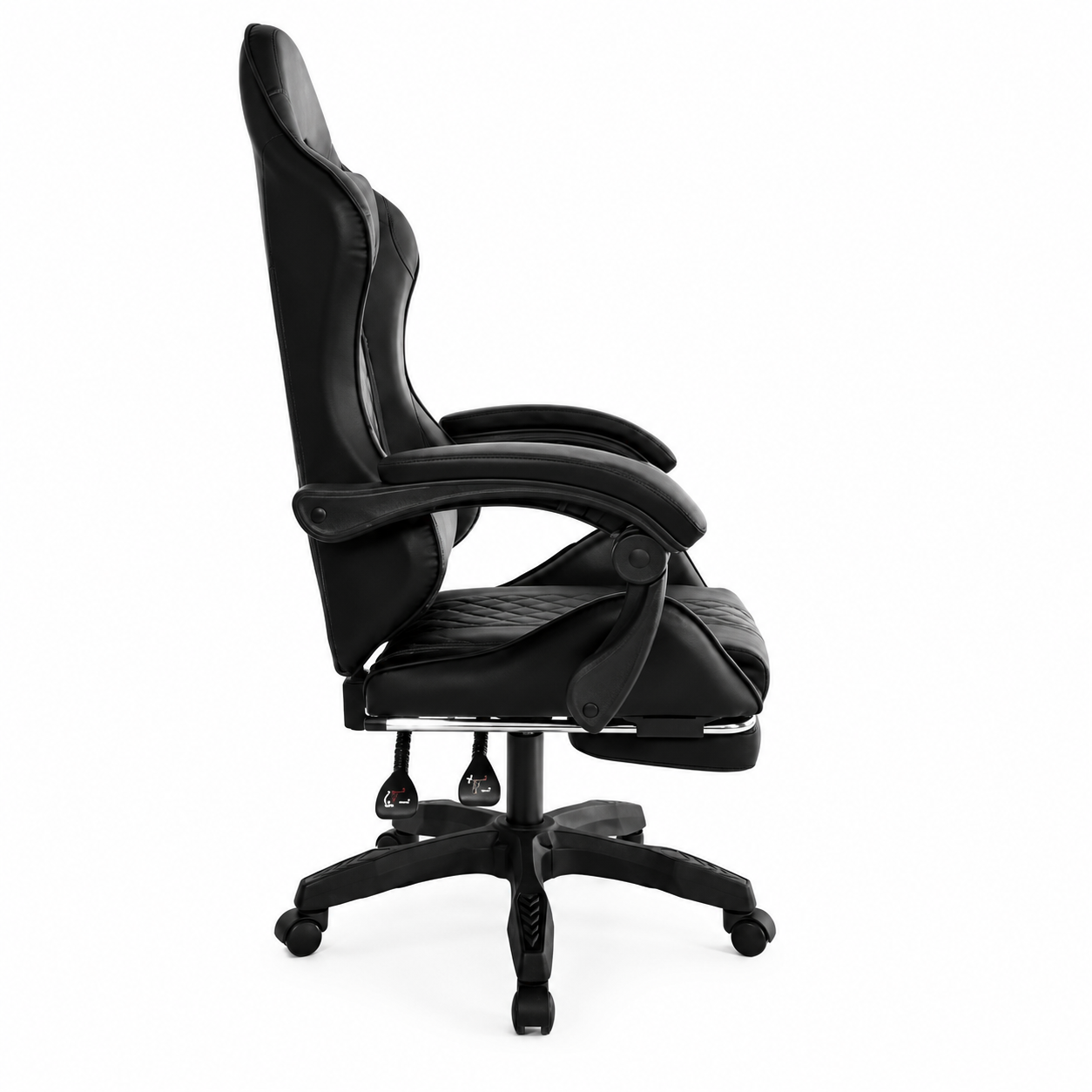 SILLA GAMER BYD NEGRO/NEGRO CON REPOSAPIÉS MÖBELART - 2