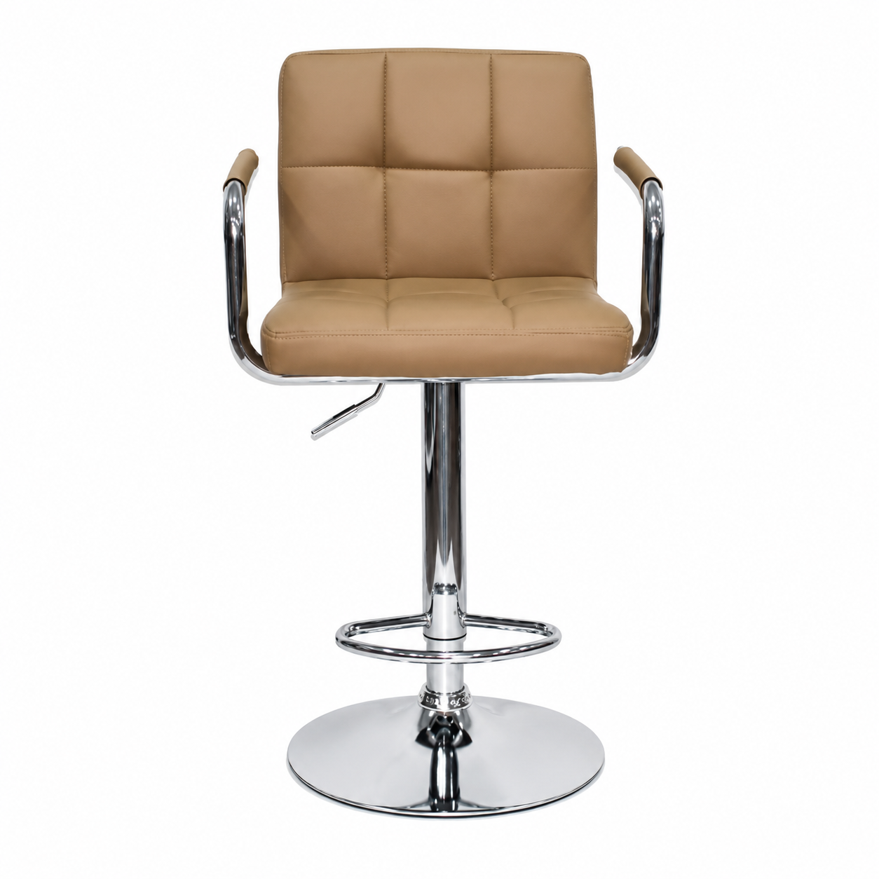SILLA BAR NILL CON BRAZOS GIRATORIA PU CAFÉ CLARO MÖBELART - 2