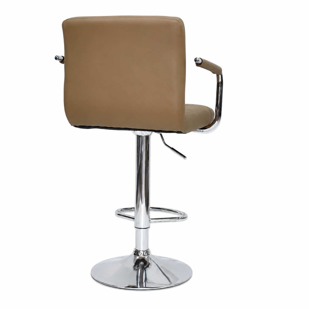 SILLA BAR NILL CON BRAZOS GIRATORIA PU CAFÉ CLARO MÖBELART - 4