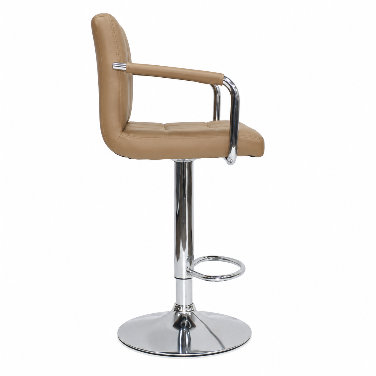 SILLA BAR NILL CON BRAZOS GIRATORIA PU CAFÉ CLARO MÖBELART - 5